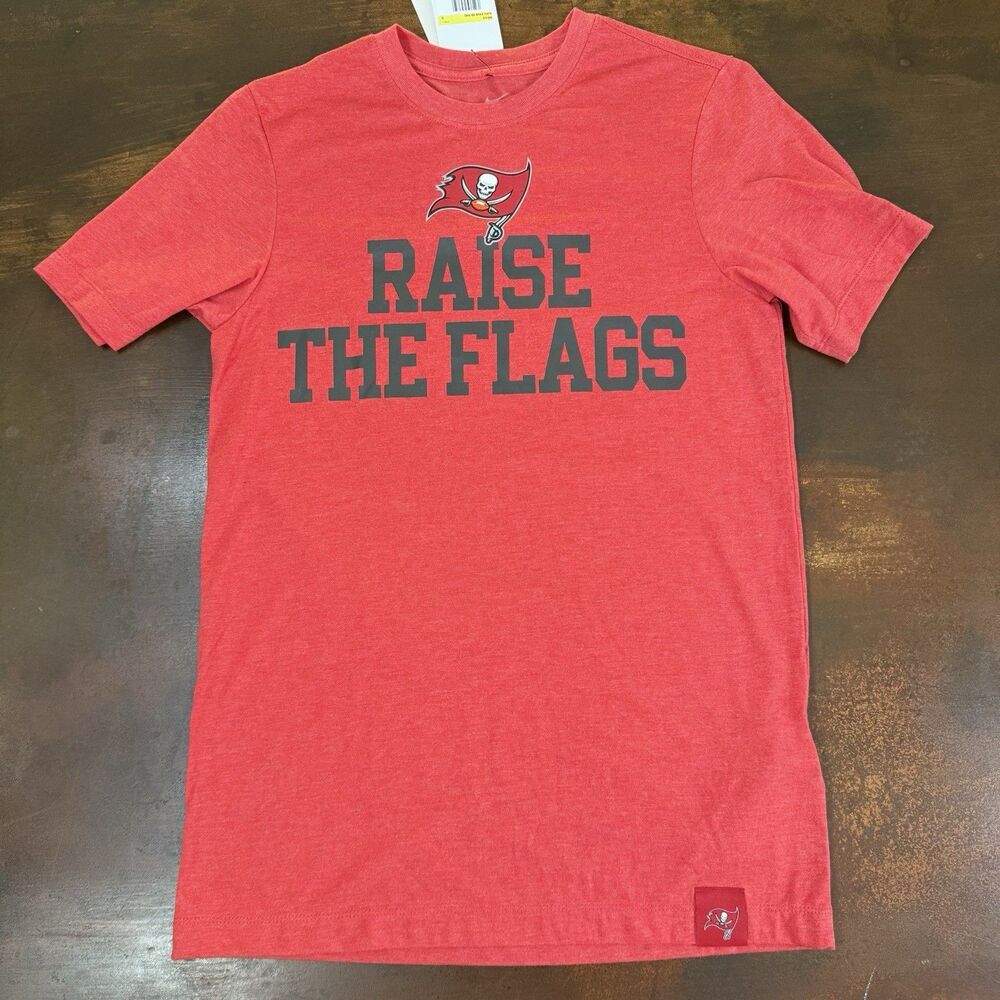 Men's Tampa Bay Buccaneers Stated Short Sleeve T-Shirt raise the flags Nike Sm